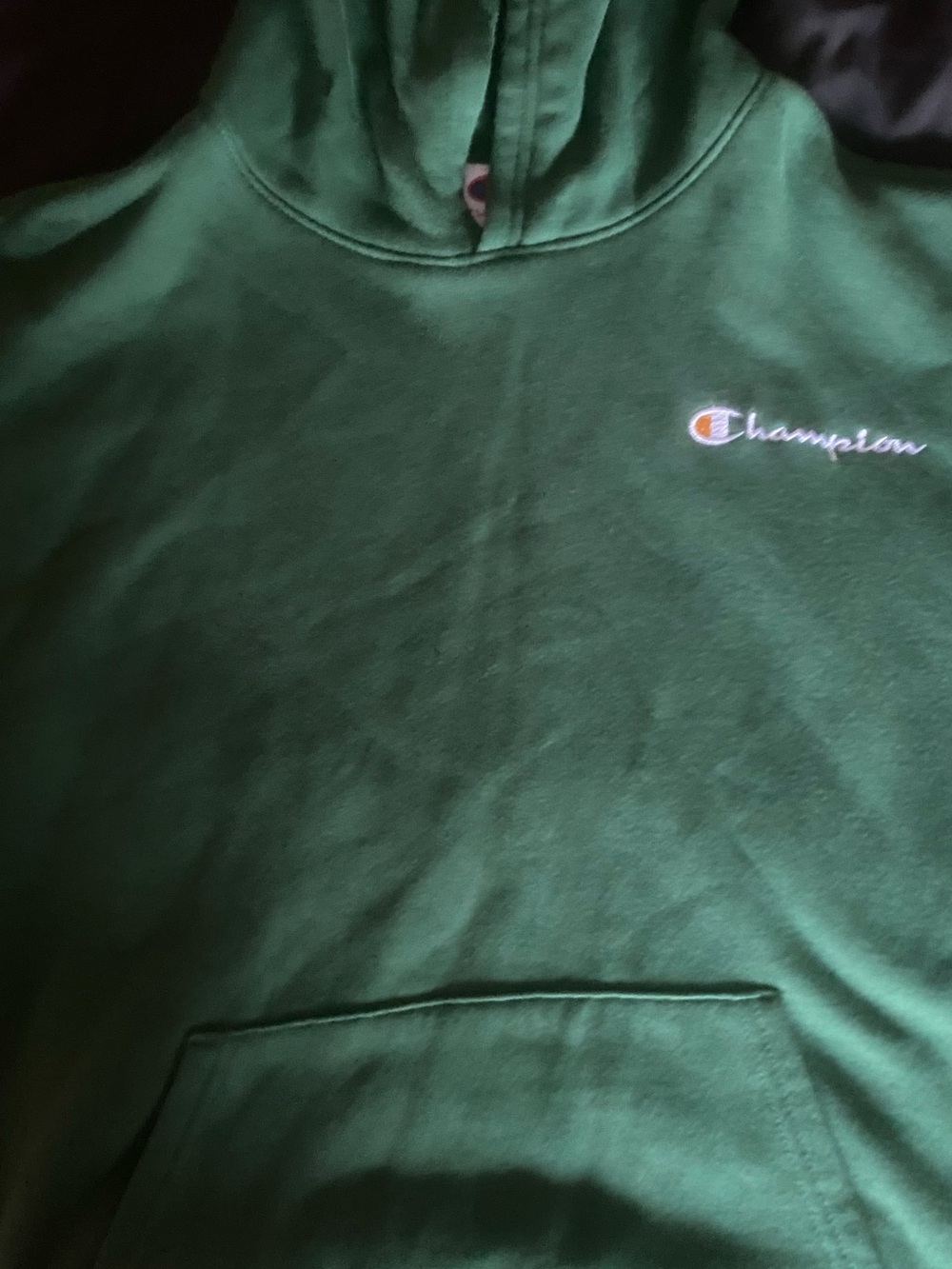 Champion Kids Green Hoodie with Yellow Sports Logo